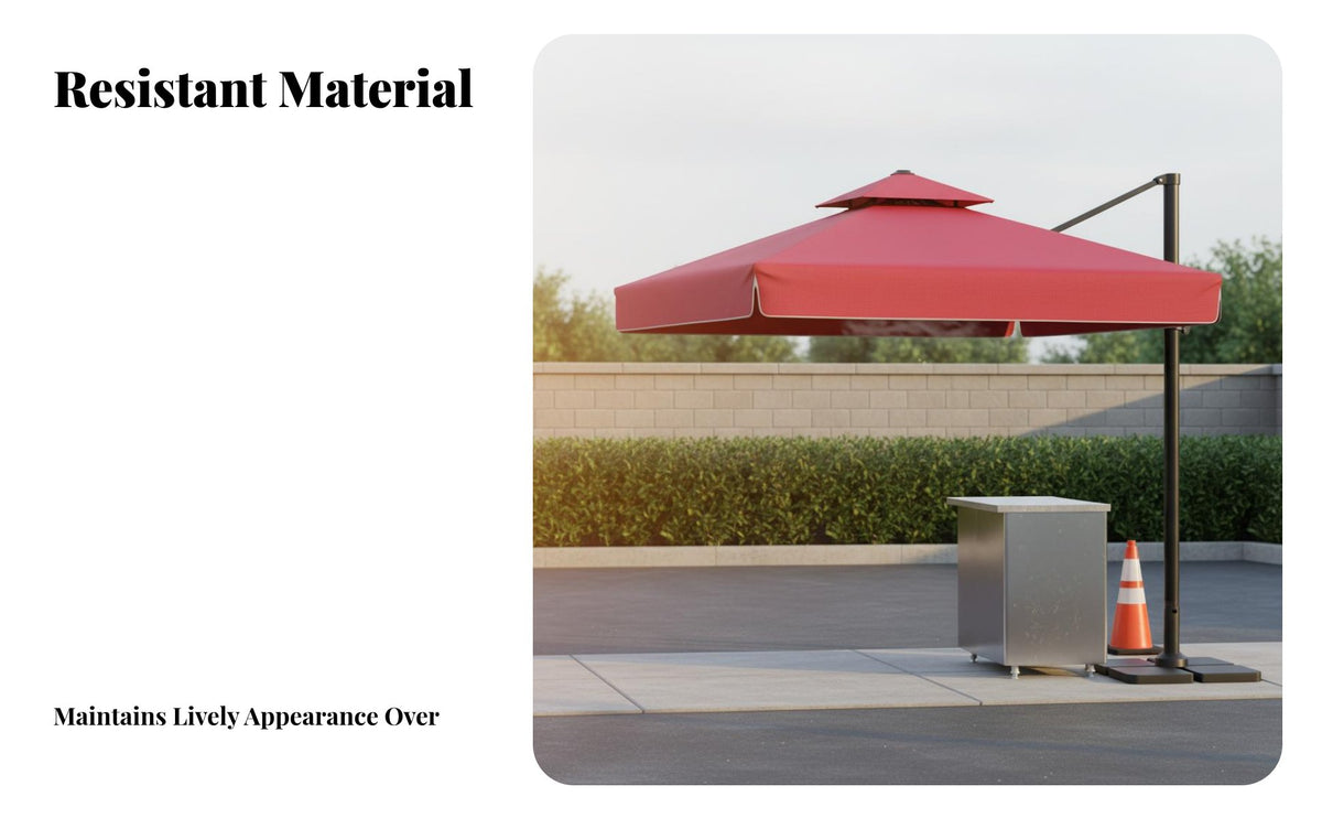 Security Guard Umbrella Protection Roman Umbrella Waterproof Sidesupport for Street Vendors, Families, Courtyards, Building Entrances, Patio