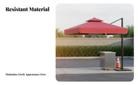 Security Guard Umbrella Protection Roman Umbrella Waterproof Sidesupport for Street Vendors, Families, Courtyards, Building Entrances, Patio