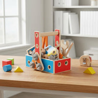 Screw Assembly Toy Develops Fine Motor Skills Kids Construction Imagination Kids Wooden Tool Set for Preschoolers, Daycare
