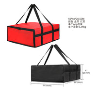 Meal Transport Bag Zipper Closure Insulated Food Delivery Bag Pizza Conveyance Pouch for Restaurants, Caterers, Picnics
