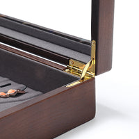 Digu New Solid Wood Jewelry Display Tray with Glass Cover for Rings, Necklaces, and Bracelets