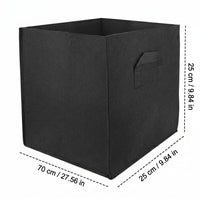 70cm Rectangular Storage Basket, Toy & Clothes Organiser for Wardrobe, Breathable Non-Woven Material Bin 70 x 25 x 25 cm