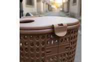 Rear Scooter Basket Molded Plastic Scooter Storage Box Fitted Lid Perforated