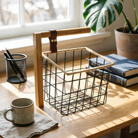 Multi Tier Organizer Shelf Easy to Assemble 3-Tier Storage Organizer Sturdy Wooden Lattice Storage Rack for Living Room