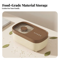 Moisture-Proof Rice Storage Bin Single-Hand Operation Grain Storage Bin Safe for Countertop, Cabinet