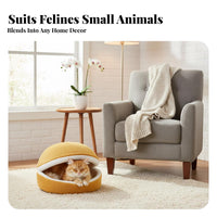 Sandwich Pet Bed Year-Round Use Enclosed Pet Den Machine-Machine-Washable Soft & Warm for Bedroom, on the Floor, Outing