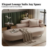 Italian Design archedd Chaise Lounge Minimalist aesthetic Ergonomic Chaise Plush Upholstery Indoor Furniture Sculptural Form for Homeowners, Interior Designers, partners, Living Room, Relaxation, perusing alcove, film viewings