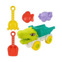 Sandbox Playset with Construction Vehicles Plastic Beach Sand Toys Toy Truck with Scoop Molded Sand Play Set Bright for Children