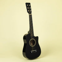 Solid Wood 25 Inch Guitar Easy to Play Toy Guitar Lightweight Portable for Beginners, Learning, Practice