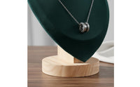 Necklace Display Bust Photography Prop Wooden Base Jewelry Bust Portrait Neck Display Stand Elegant Design Locket Chain Stand