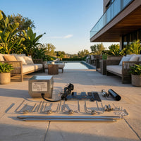 Stainless Steel Grill Rotisserie Kit with Electric Motor Universal Rotisserie Kit with Bracket Set Easy to Use Hassle Effortless for Outdoor Grilling