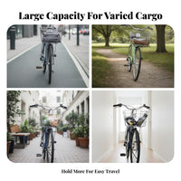 Front Bike Basket Stainless Steel Wire Basket Openweighty at the Top Duty for 20-26 Inch Bikes