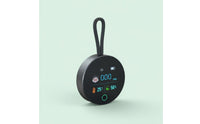 Temperature and Humidity Display Portable Carbon Monoxide Sensor Tap Control Round Carbon Monoxide Sensor Audible Alarm Rechargeable CO Monitor Lanyard Included