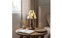 Handmade Tiffany Style Lampshade Scalloped Tiffany Lampshade Pastoral Table Lamp Shade Floral for Pendant Lights
