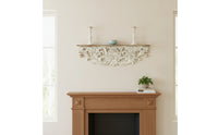 Wall Shelf with Scrollwork Ornate Carved Wall Shelf Vintage for Living Room, Entryway, Hallway