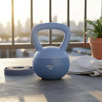 Easy Grip Soft Kettlebell Floor Friendly Quiet Kettlebell Flat Bottom Strength Training Equipment for Home Workout
