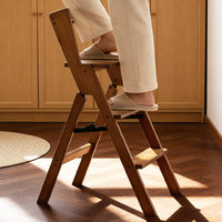 Step Stool Chair Convertible Ladder Chair Folding Step Stool with Three Steps for Adults, Seniors, Kitchen, Pantry, Home Library