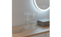 Cosmetic Storage Holder Clear Rotating Organizer Spinning Organizer Multi-Compartment for Makeup Lovers, Dressing Table