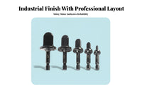 5 Pieces Quick-Change Compatible Hex Shank Tube Expander Set Labor Saving Copper Pipe Swaging Tool Bits Leak-Proof Seal Copper Pipe Swaging Drill Bit High-Strength Steel for Plumbers