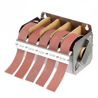 Stainless Steel Sanding Sheet Roll Holder Retractable 5-Slot Grit Sanding Belt Organizer Multi-Grit for Metalworkers