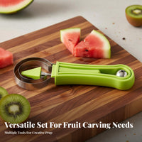 3 Pieces Fruit Carving Tool Set Easy Removal Fruit Baller and Carver Set Fruit Ladle Ing Implement and Baller Multifunctional