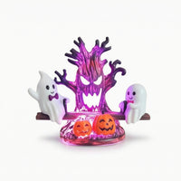 Spooky Tree Night Light USB-Powered Halloween Night Light Ambient spirit Lamp with Pumpkins for Desk