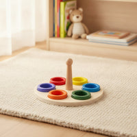 Educational Disc Sorting Toy Fine Motor Stacking Rings Toy Educational Disc Stacker Learning for Toddlers, Preschoolers, Tabletop