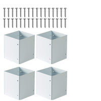 4 Pieces Adjustable Post Protector Rust Resistant Metal Post Sleeve for Gardens