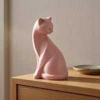 Coral Cat Figurine Matte Finish Home Decor Decoration Small House Decoration for Living Room