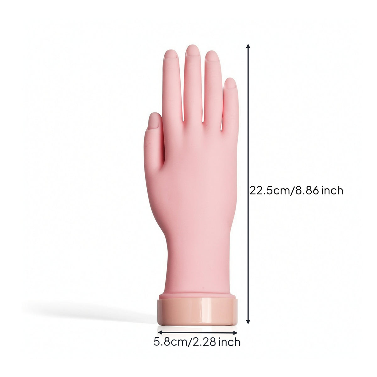 Silicone Practice Hand Reusable Nail Practice Hand Compact for Home