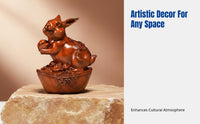 Rosewood Zodiac Set, Hand-Carved Hardwood Figurines, Chinese Style Desktop Craft