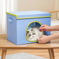 Pet House with Ice Packs Portable Cat House with Ice Packs Foldable Dog Kennel for Travel