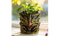 Decorative Dragon Planter Sculptural Dragon Sculpture Planter Functional Flowerpot Easy-to-Clean for Balcony