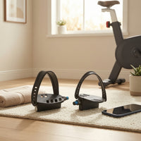 Exercise Bike Pedals with Straps Threaded Bike Pedals with Adjustable Straps Sturdy Compact for Fitness Enthusiasts