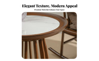 Round Pedestal Table Movable Home Furnishing Luxurious Design adaptable Use for Homeowners, Living Room, Next to Sofa, Entryway