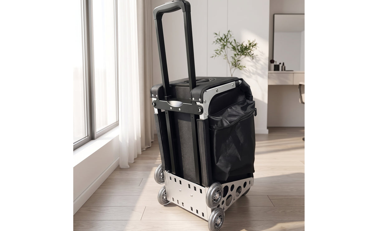 Rolling Makeup Case with Pull Handle Rolling Makeup Case Heavy-Duty for Studio