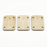 3 Pieces Guitar Neck Shim Screw-on Guitar Neck Shims Wooden for Guitarists