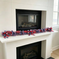 Wholesale American Flag Garland Easy to Hang USA Flag Garland Indoor Outdoor Use Independence Day Bunting Reusable for Independence Day, Event Venue, Storefront