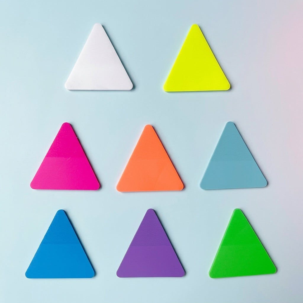 Fluorescent Triangle Index Tabs for Students, Multicolor Sticky Flags for Studying, Bookmark for Notebooks, Filing Set
