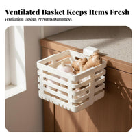 No-Tools-Required-Tool-Less Organizer Basket No Tools Required Cabinet Door Organizer Cabinet Door Storage Holder