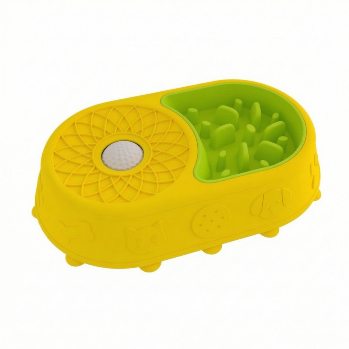 Slow Feeder with Licking Surface Silicone Slow Feeding Bowl Textured Licking Surface Bowl for Cats, Enrichment