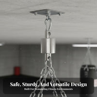 Seamless Rotation 360 Degree Rotating Swivel Rustproof Stainless Steel Hanging Swivel Heavy Duty Ceiling Anchor Indoor & Outdoor Use for Acrobats, Fitness Enthusiasts, Homeowners, Home Gym, Garage, Backyard, Patio