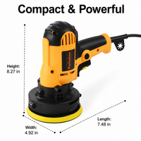 Yellow Variable Speed Corded Electric Car Polisher for Detailing & Home Garage
