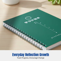 Minimalist Coiled Notebook, Four-Section Time Management, Study & Work Planner