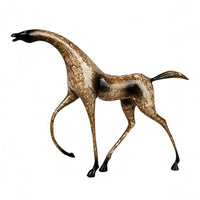 Abstract Horse Sculpture Smooth Shiny Finish Zinc Alloy Horse Statue Indoor Home Decor for Bookcase