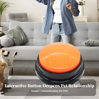 Capture and Playback Pet Talking Button Customizable Sound Dog Communication Button Educational for Dogs, Cat Owners, Playtime, Indoor, Home