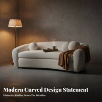 Minimalist Design Cashew-Shaped sofa Light Luxury archedd Couch signature and design Living Room Furniture Nordic visual and design for Interior Designers, Apartment Dwellers, Young Adults, Lounge Area, Playroom