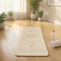 Anti-Slip Exercise Mat with Strap Textured Exercise Mat Portable Carrying Strap Soft for Beginners