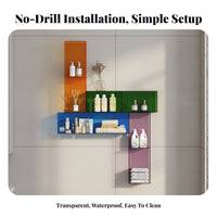 Clear Acrylic Book Ledge Shielding Front Lip Transparent Wall Cubby Heavy Duty