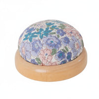 Handmade DIY Wooden Base Pincushion Needle Storage Cushion Pin Holder for Craft Table